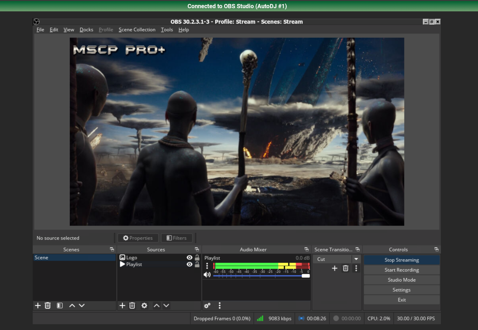 Web-based remote desktop connection to OBS Studio
